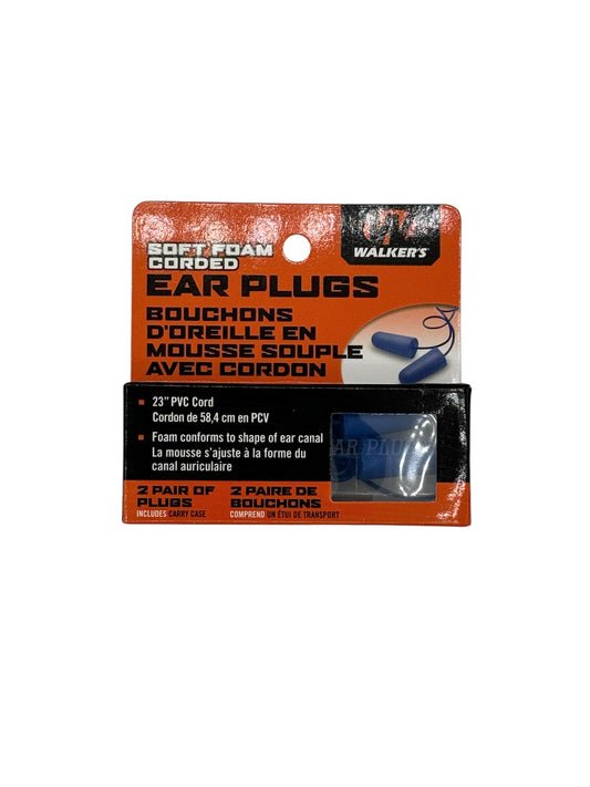 Blue Corded Foam Ear Plug With Plastic Case – 2 Pairs